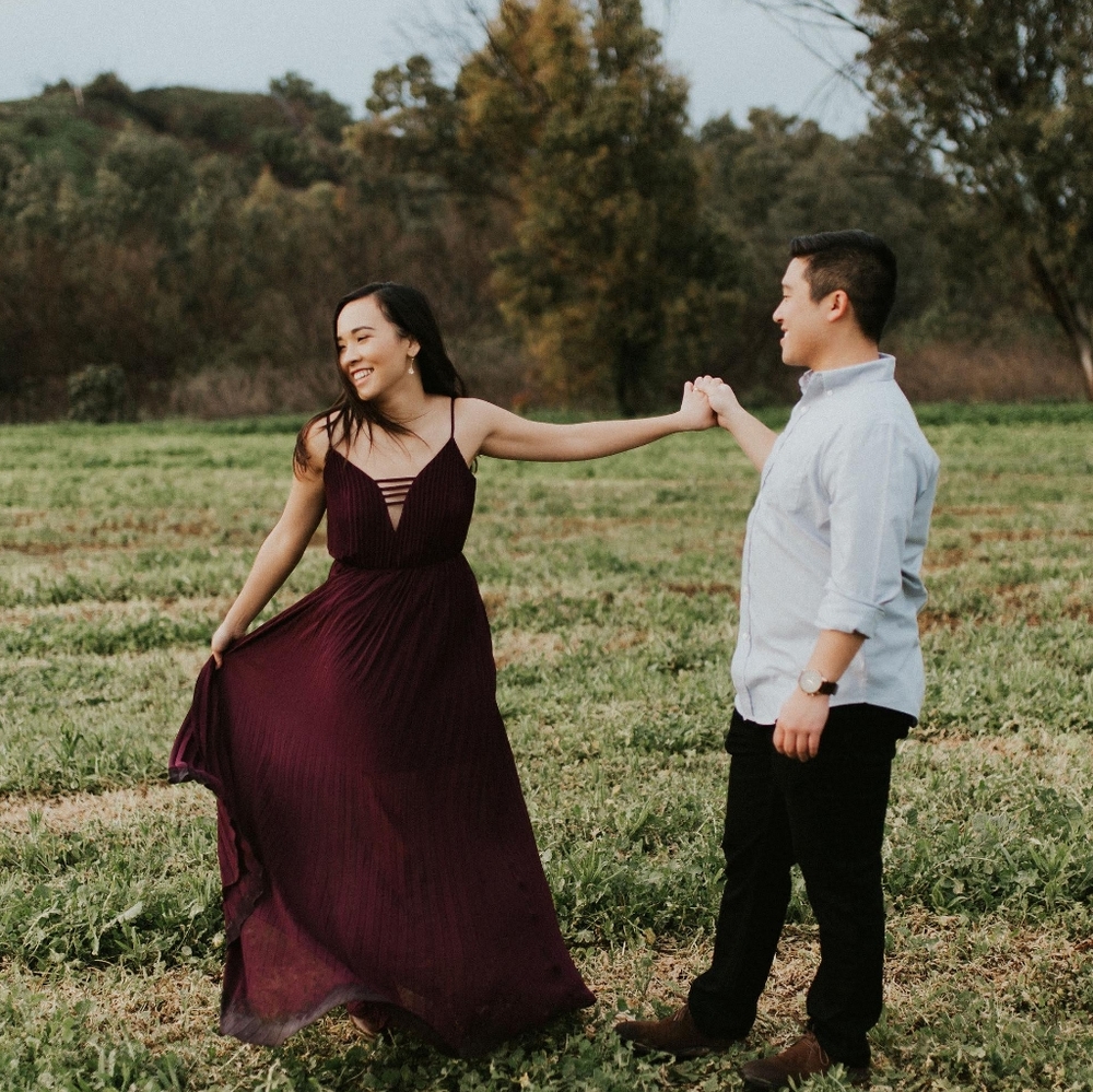 Dark purple pleated maxi dress